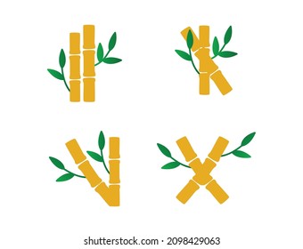 ilustración vectorial de pinzas de bambú abstracto