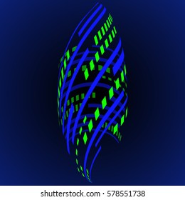 Abstract bands and rectangles