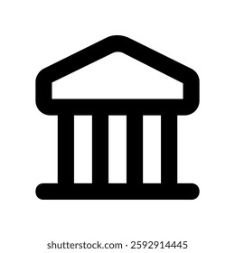 abstract bank Shape line icon 