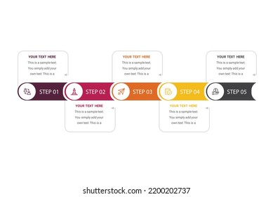 Abstract bank theme infographics template 5