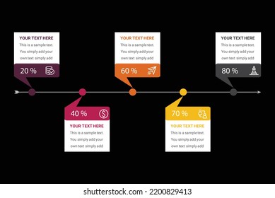 Abstract bank theme infographics template 5