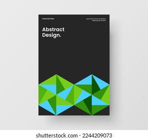 Pancarta abstracta ilustración vectorial de diseño A4. El concepto de volante de mosaico aislado forma el diseño.
