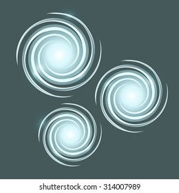 Abstract  banner of arcs. Vector illustration
