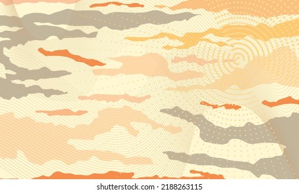 pancarta abstracta ejército arte suave con efecto onda ilustración vectorial