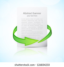 Abstract banner with arrow