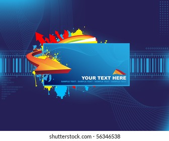 Abstrakter Banner mit Pfeil