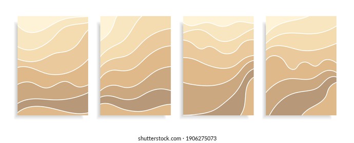 Abstract banner art background sand on beach,coast or desert with barchan and dunes beige color.Template card Sand texture with pattern wavy lines.Frames for text.Great for covers,fabric prints.Vector