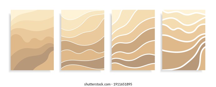 Abstract banner art background sand on beach,coast or desert with barchan and dunes beige color.Template card Sand texture with pattern wavy lines.Frames for text.Great for covers,fabric prints.Vector