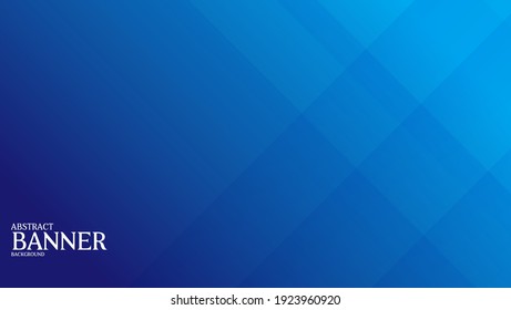 Abstract Banner Background With Blue Color