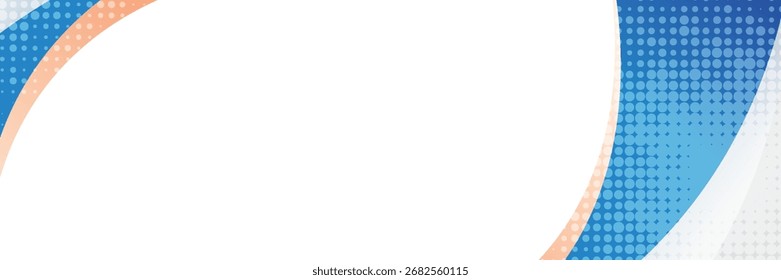 plano de fundo de banner abstrato com formas onduladas azul, laranja e cinza. ilustração vetorial