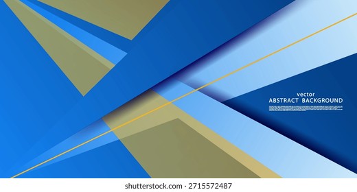 Fondo Abstractas del Anuncio con el modelo azul del triángulo, diseño amarillo futurista de la sombra. Formas superpuestas de moda en el fondo. Vector eps10