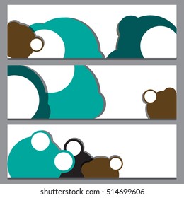 Abstract banner background with circle and space for text. Vector illustration.