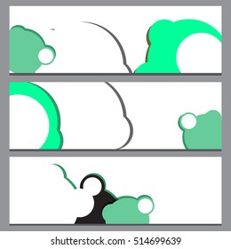 Abstract banner background with circle and space for text. Vector illustration.