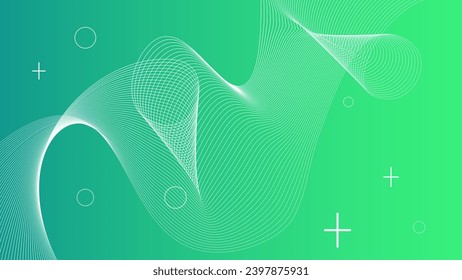 Abstract banner background design with geometric fluid and liquid line shape and abstract wavy patterns design