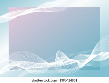 Abstract banner background design of line blend with copy space vector illustration