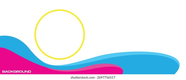 Projeto de fundo de banner abstrato Cor simples rosa e azul