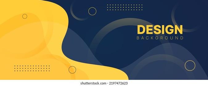 abstract banner background design template with geometric and fluid shapes