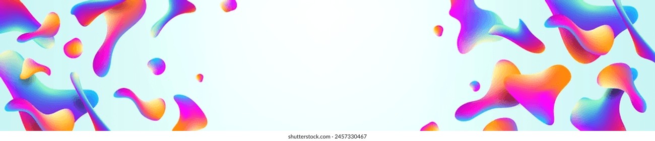 Abstract banner. Background with fluid shape. Horizontal vector illustration with copy space.