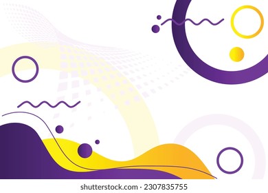 abstract banner background with fluid shapes in purple and orange color. vector illustration. eps 10