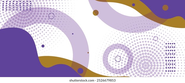 Fondo de Anuncio abstracto con Formas fluidas en color púrpura y naranja. Ilustración vectorial