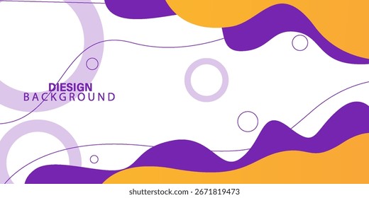 plano de fundo de banner abstrato com formas fluidas nas cores roxo e laranja. ilustração vetorial