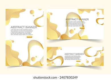 Abstract banner background fluid style templates