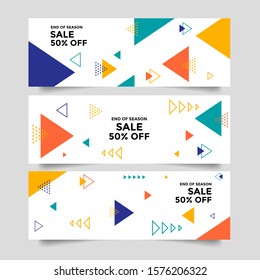 Abstract banner background with geometric shapes