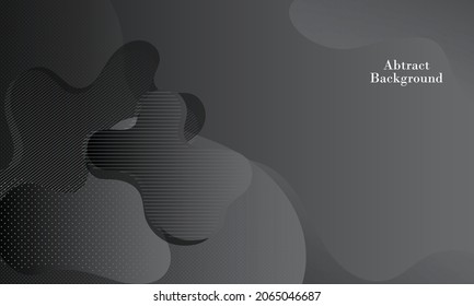 Resumen de fondo de pancarta con formas degradadas, composición de forma dinámica. diseño de plantillas de vector en blanco y negro