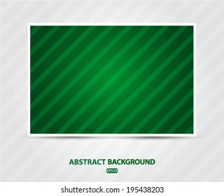 Abstract banner background with green diagonal stripes. Vector EPS 10 illustration.