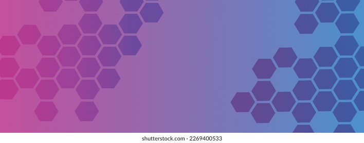Abstract banner background with hexagon combs