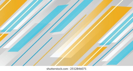 Abstract banner background. Modern blue and yellow geometric diagonal shapes design. Futuristic graphic. vektor