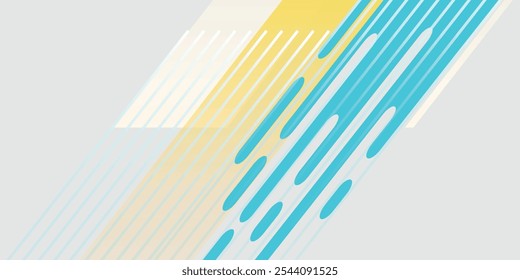 Fundo abstrato do banner. Moderno azul e amarelo formas geométricas diagonais design. Gráfico futurista. Terno para brochura, cartaz, 