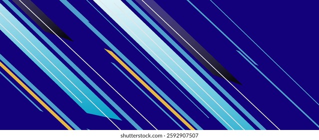 Abstract banner background. Modern blue and color mix geometric diagonal shapes design. Futuristic graphic. Suit for brochure, poster, banner, sport, website, flyer, cover, presentation