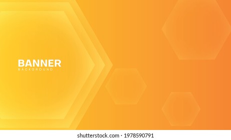 Abstract banner background with orange color