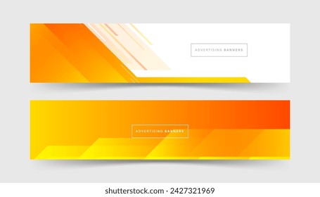 fondo de banner abstracto, degradado naranja y amarillo, colorido, negocios, publicidad. Vector, eps 10