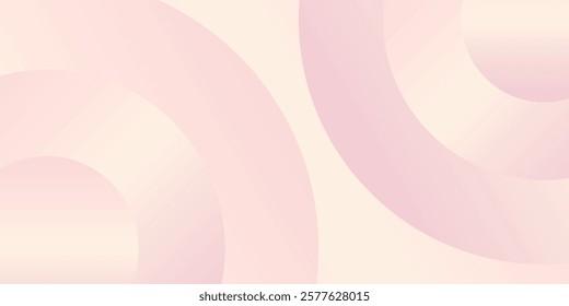 Abstract banner background  pastel colorful  pink and yellow gradations. Circle effect lines modern simple