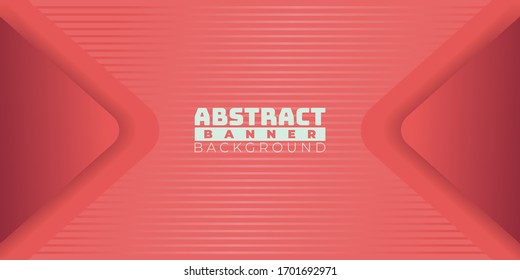 abstrakter Bannerhintergrund mit roter Farbe, gut für Banner, Flyer usw. Vektorillustration