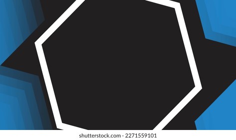 abstract banner background with sky blue shapes