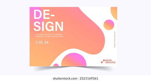 Cartel publicitario de folleto de diseño plano de Plantillas de fondo de Anuncio Abstractas