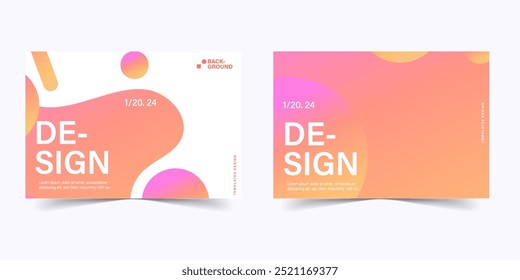 Abstract banner background templates flat design brochure advertising poster