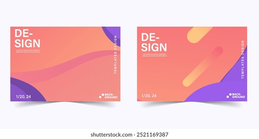 Abstract banner background templates flat design brochure advertising poster