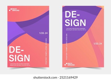Cartel publicitario de folleto de diseño plano de Plantillas de fondo de Anuncio Abstractas