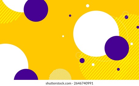 Ilustración vectorial de fondo de Anuncio Abstractas con combinación de colores azul púrpura y amarillo y espacio de copia para publicidad o telón de fondo EPS10.