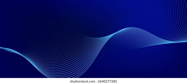 Abstract banner background.Blue gradations. Wave style. Colorful. Premium design. Vector illustration.