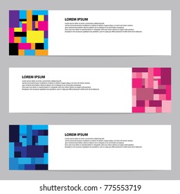 Abstract banner blocks