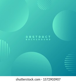Abstract banner blue background geometric round shape design minimal style. vector illustration