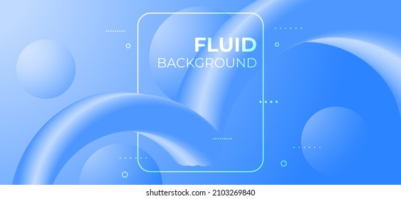 Resumen de banner azul flujo líquido fondo moderno de fluido. Formas para afiche de portada, página de inicio de plantilla, libro de cubierta, banner. ilustración de vector