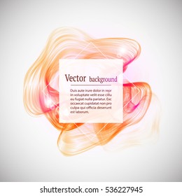 Abstract banner of blurry lines. In the center of the place for text.