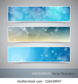 Cartel Resumen Con Bokeh. Ilustración vectorial.