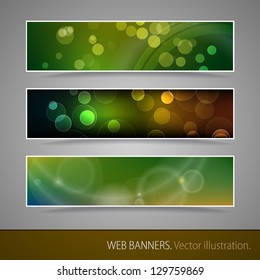 Cartel Resumen Con Bokeh. Ilustración vectorial.